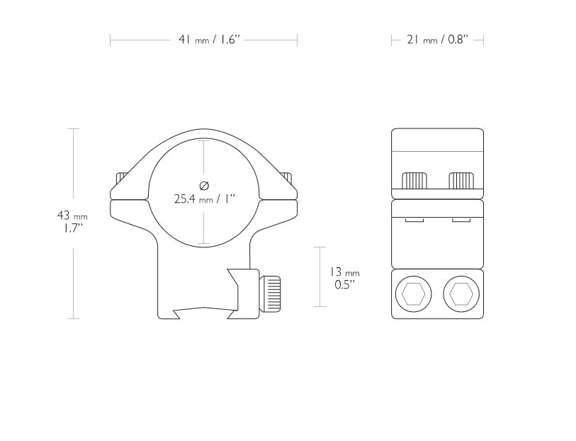 Hawke Scope Mounts Medium Specification